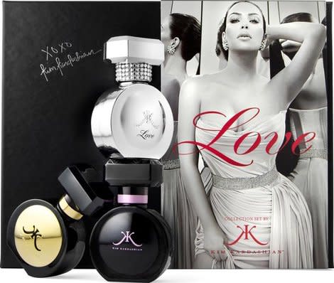 Kim Kardashian's Love Collection gift set is currently available at Macy's.