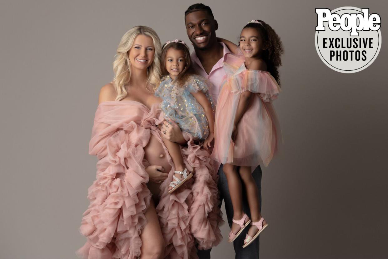 Pregnant Grete Griffin Stuns in Maternity Shoot with Robert Griffin III and Their Daughters
