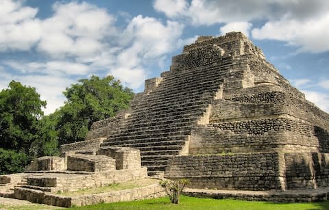 Mayan Pyramid, Costa Maya - Credit: Getty