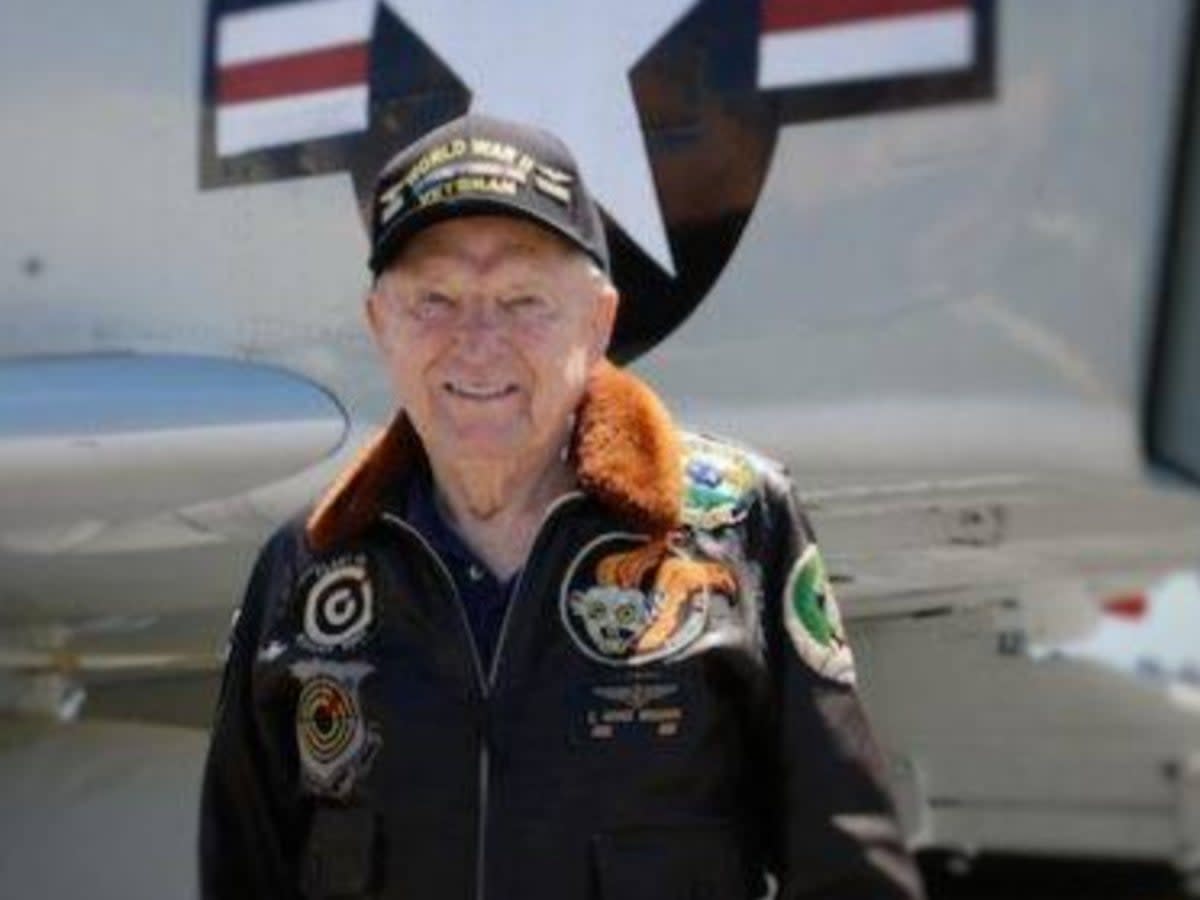 Former US Navy Captain Royce Williams, now 97, who shot down four Soviet MiG-15s during a half-hour dogfight during the Korean War  (Royce Williams/Facebook)