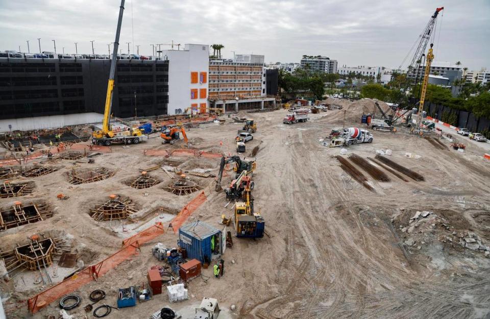Construction on a $500 million multi-year expansion is underway at the Bal Harbour Shops in Bal Harbour, Florida, on Wednesday, January 10, 2024.