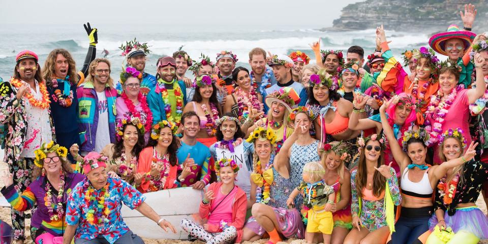 <p><strong>19 October </strong>Locals wore bright colours for "Fluro Friday", which encourages the discussion of mental health issues. </p>