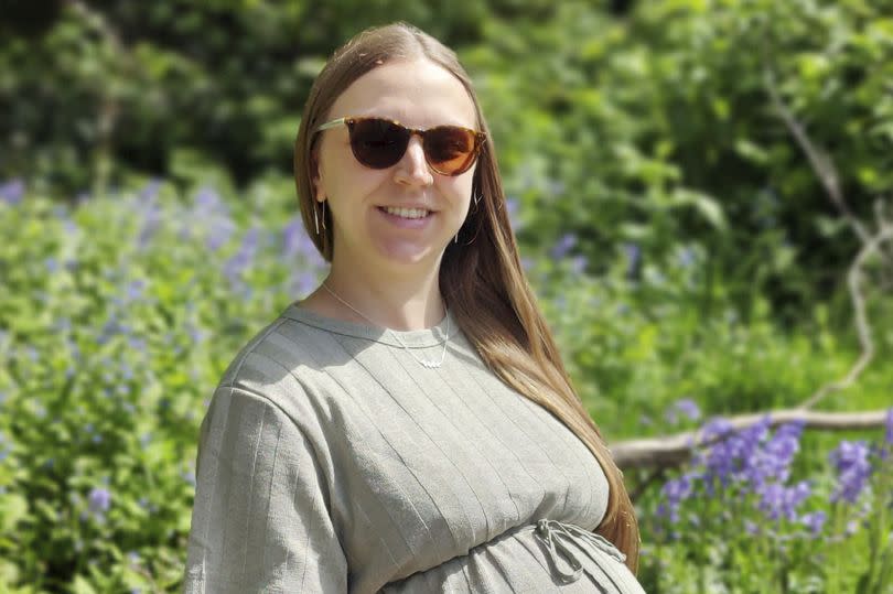 Surrogate mum Kim Smith with baby bump