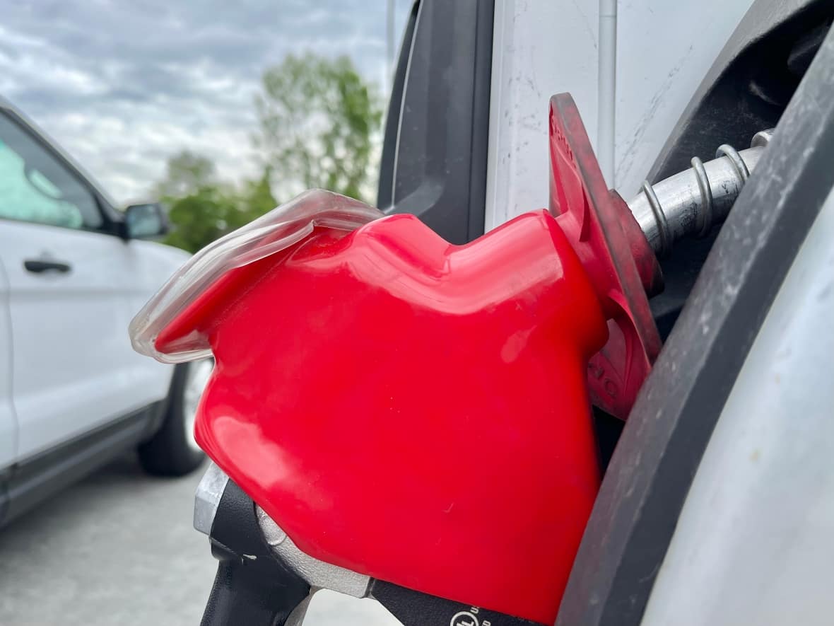 Drivers in the Greater Toronto Area are paying $1.80 per litre for gas on Saturday. (Dan McGarvey/CBC - image credit)