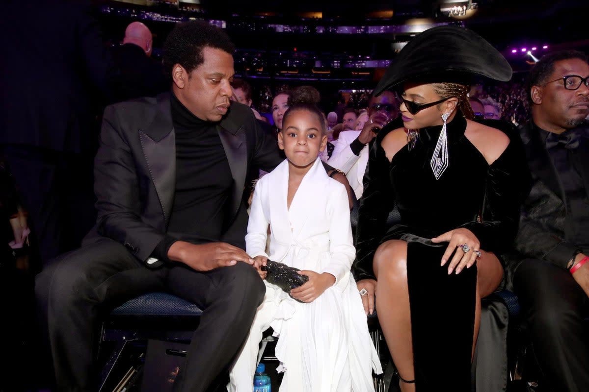 Blue Ivy with her parents Jay-Z and Beyoncé (Getty Images)