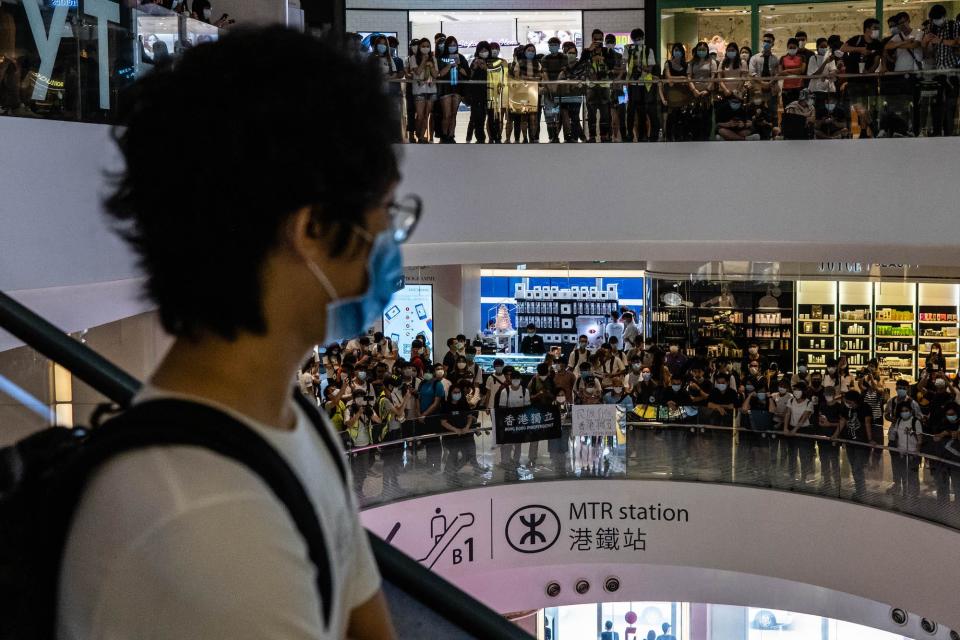 Hong Kong protest mall 