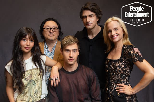 <p>Ben Trivett/Shutterstock</p> Malina Weissman, Joseph Kahn, Harrison Cone, Brandon Routh, Mena Suvari