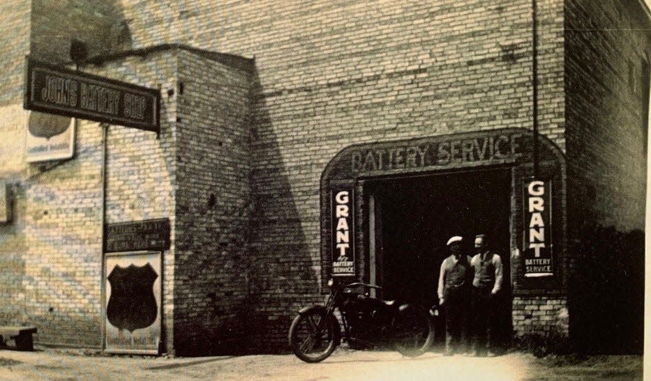 John's Battery and Electric Shop in Zeeland in the 1930s.