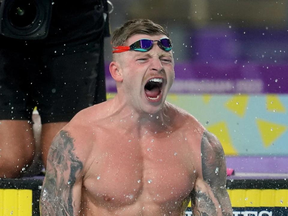 Peaty celebrates winning gold at the 2022 Commonwealth Games (PA)