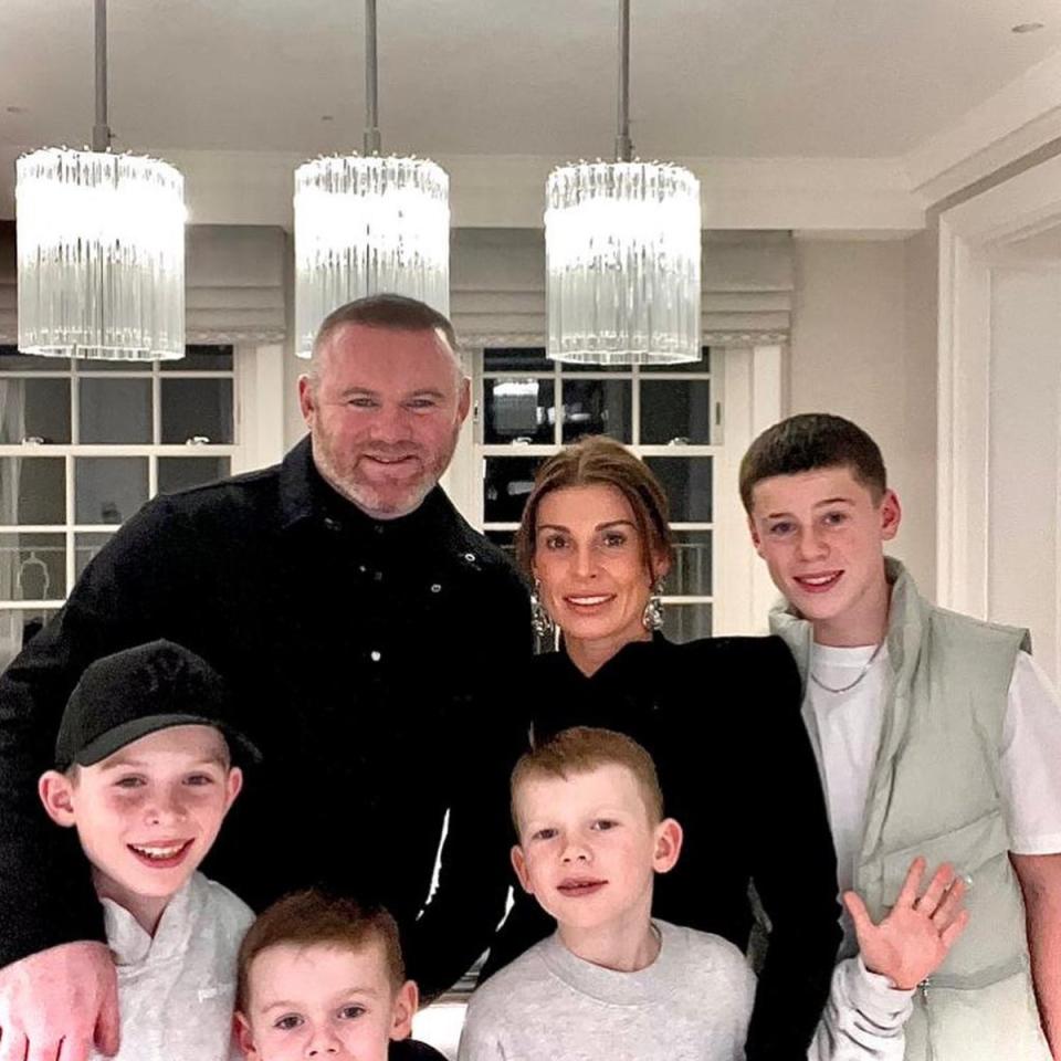 Coleen and Wayne Rooney pictured with their brook (Instagram)