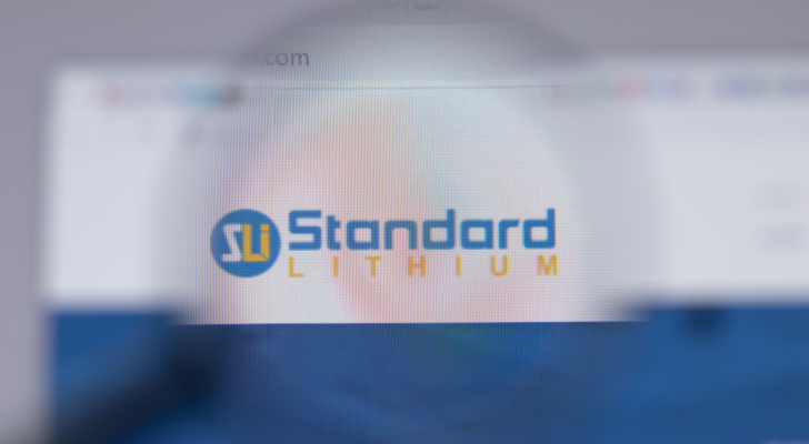 Standard Lithium logo or icon on website page, Illustrative Editorial