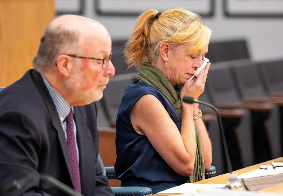 PHOTO: Amber Bay testifies on Sept. 24, 2024, at the U.S. Coast Guard's Titan submersible hearing, in North Charleston, S.C. (U.S. Coast Guard)