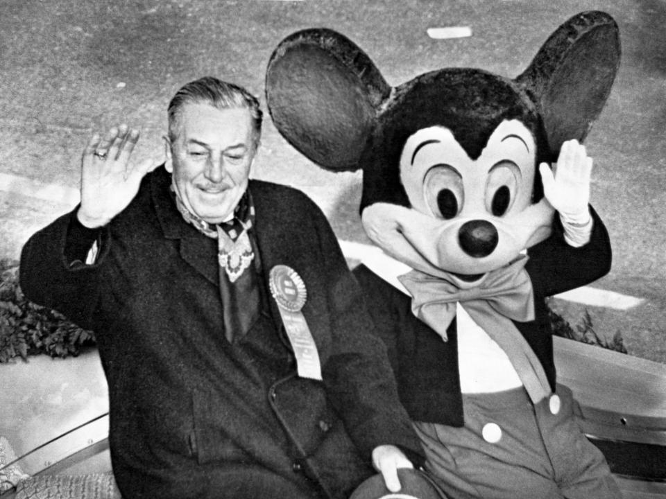 Walt Disney rode proudly on January 1, 1966 as Grand Marshal of the Rose Parade with Mickey Mouse.