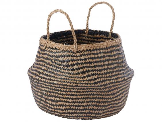 A braided basket means you can keep your space tidy while making the most of any floor space (Ikea)