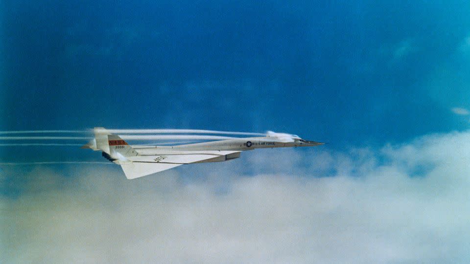 NASA used the pre-production XB-70 triple-sonic bomber prototype for high-speed research in the.  1960s. - NASA