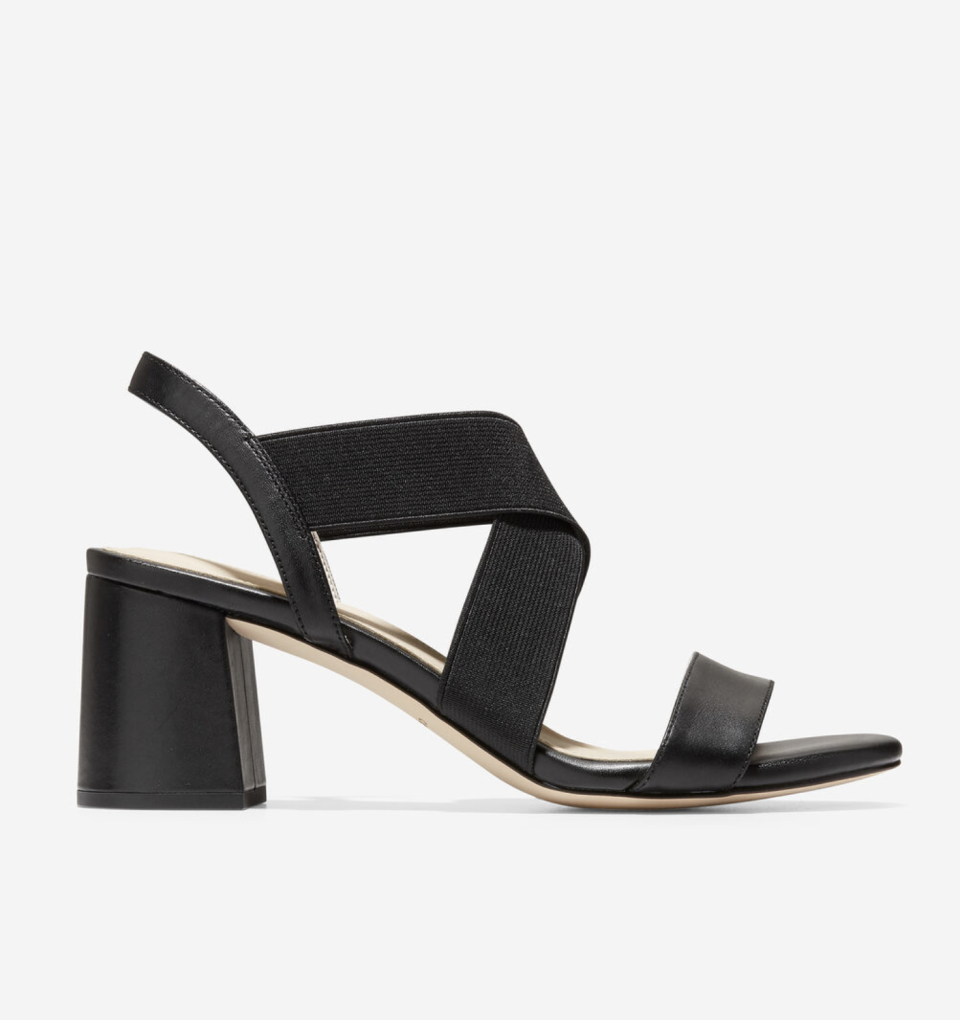 Aniston Elastic Sandal in Black (Photo via Cole Haan)