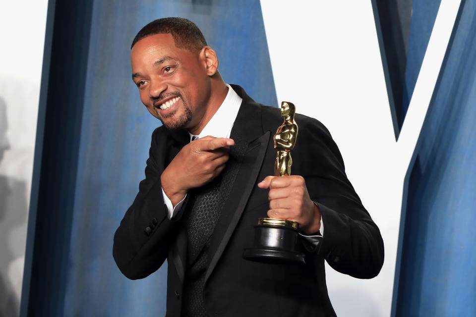 Will Smith with his Oscar. (Getty)