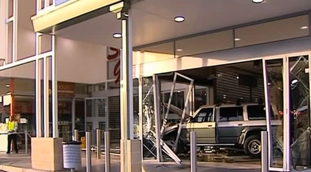 Police believe the culprits were trying to access an ATM in the shopping centre. Photo: 7 News