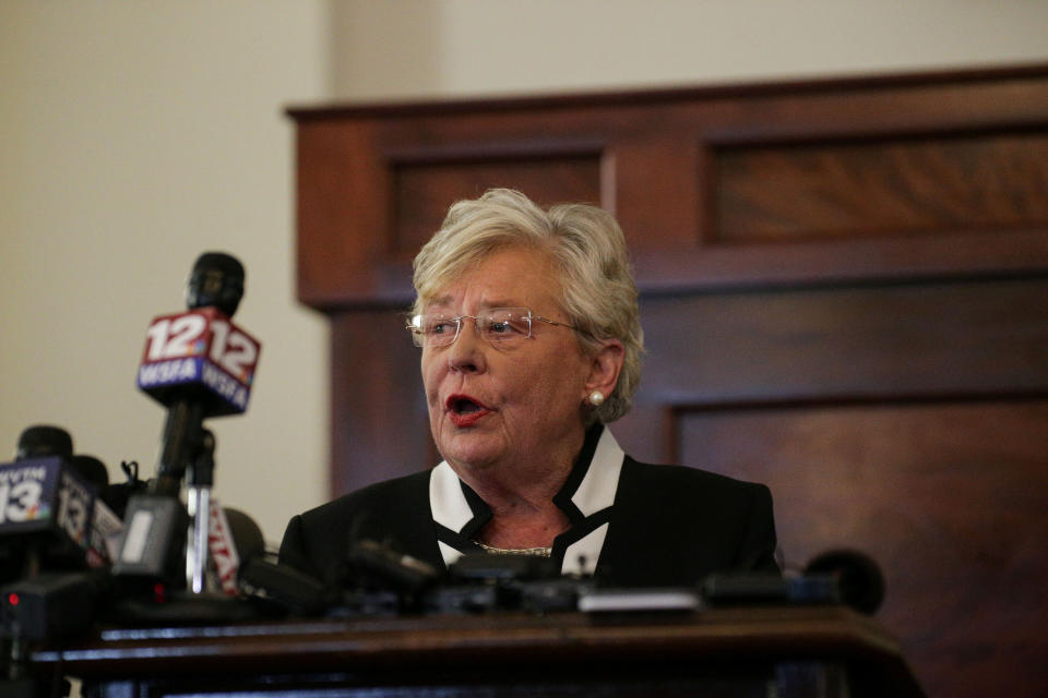 Alabama Gov. Kay Ivey (R) has&nbsp;enacted a controversial plan intended to stop school shootings. (Photo: Marvin Gentry / Reuters)