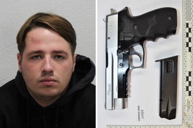 Billy Flynn, a firearm recovered by police (Met Police)