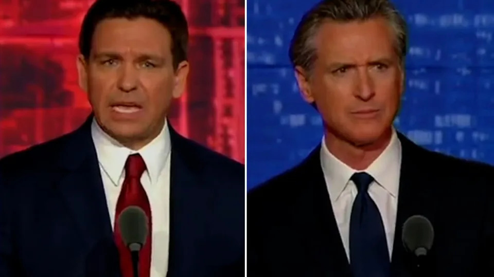 Newsom wipes floor with DeSantis, forces feckless Florida governor to deny following science on Covid at Fox debate (ca.sports.yahoo.com)