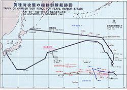 日軍前往珍珠港及返程路線。（圖／翻攝維基百科）