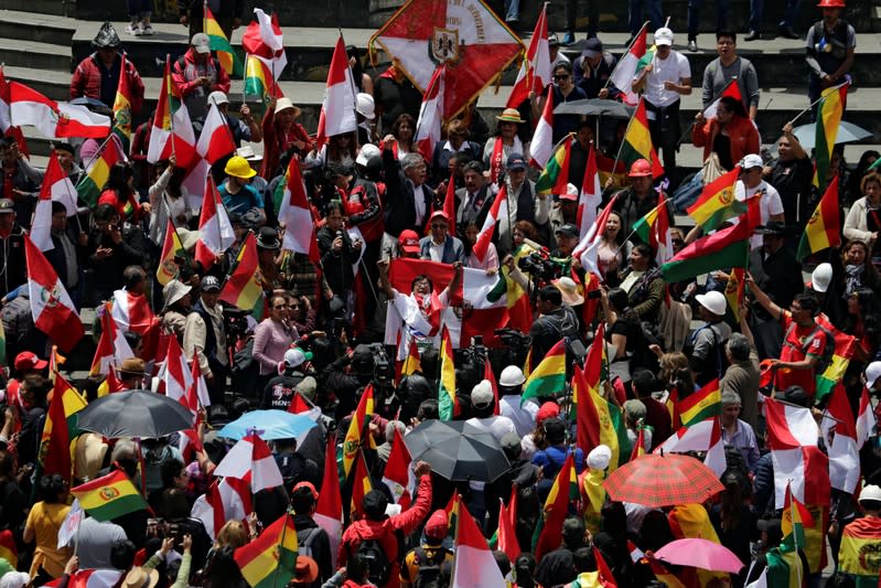 Protest against Bolivia's President Evo Morales in La Paz