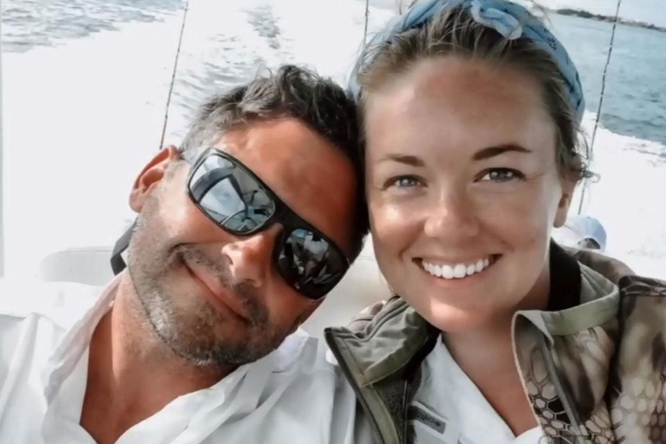 Jenna Evans pictured with fiancee Bob Howell