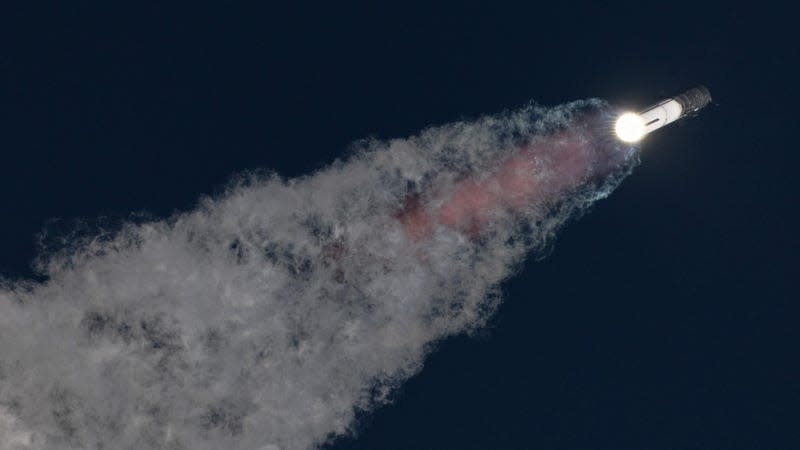 Starship during its second test flight, November 18, 2023. - Photo: SpaceX