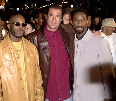 DMX , Steven Seagal and Isaiah Washington at the Westwood premiere of Warner Brothers' Exit Wounds