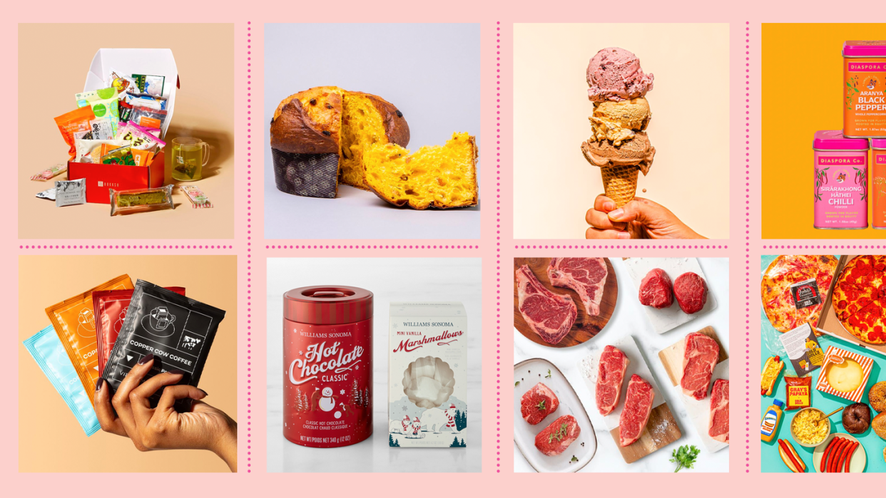 collage of food products