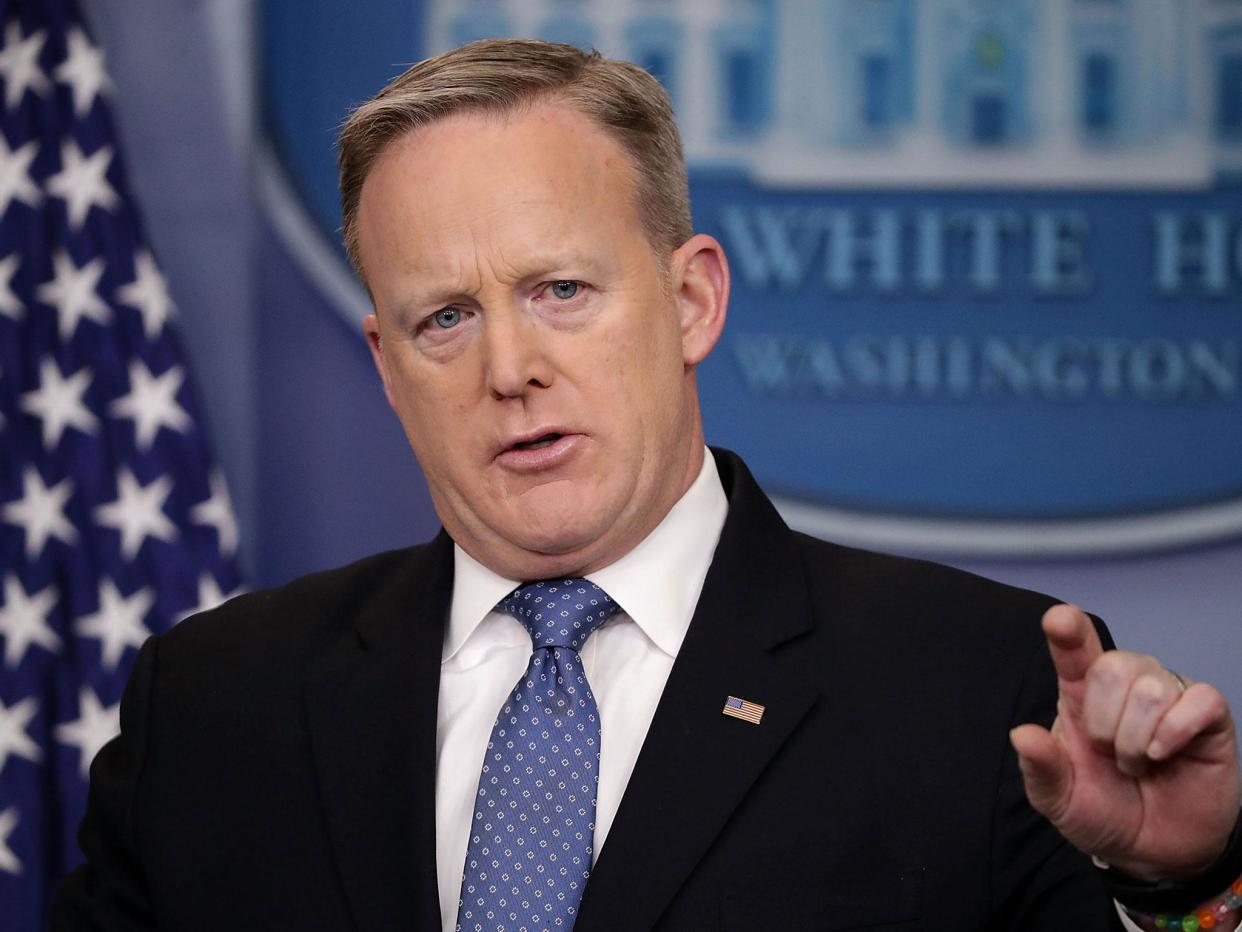 White House Press Secretary Sean Spicer tweeted about the jobs report on Friday morning: Chip Somodevilla/Getty Images