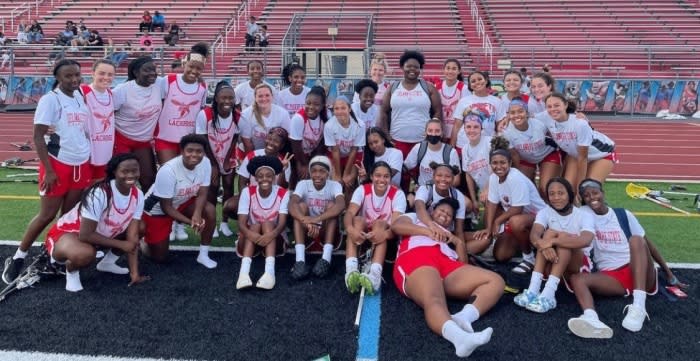 The Delaware State women's lacrosse team. (DU Athletics)