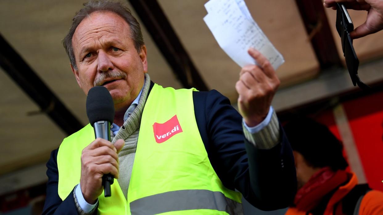 Verdi-Chef Frank Bsirske begrüßt die Pläne von SPD-Chefin Nahles, Hartz IV durch eine Alternative zu ersetzen, ausdrücklich. Foto: Britta Pedersen