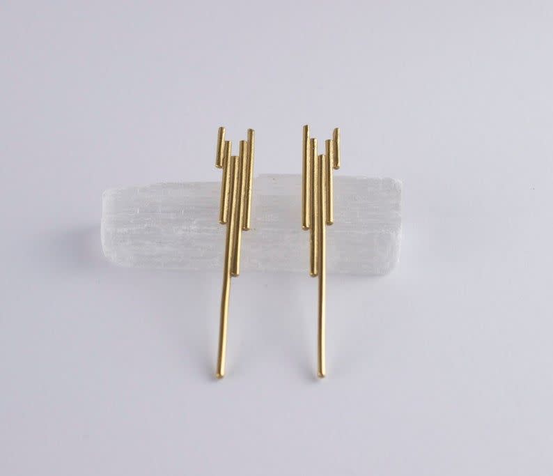 Gold Art Deco Earrings