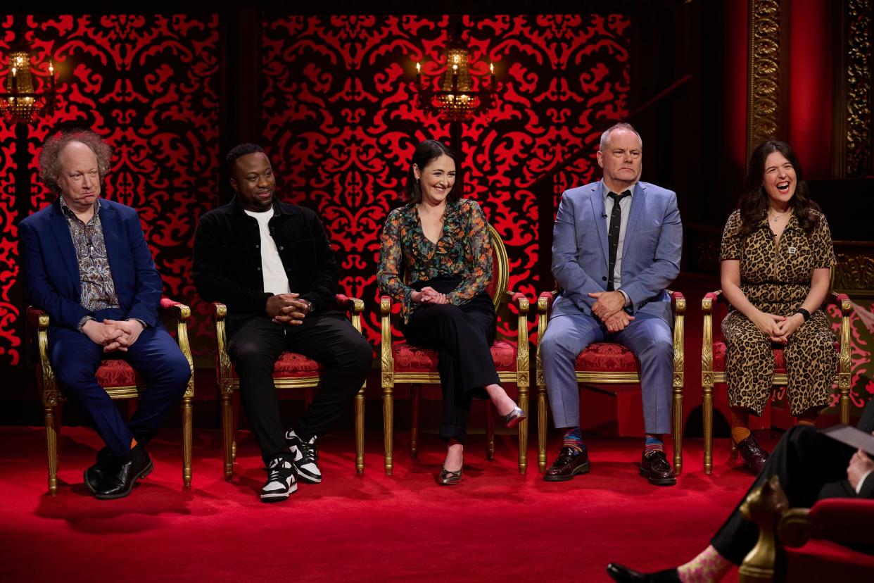 Andy Zaltzman, Babátúndé Aléshé, Emma Sidi, Jack Dee and Rosie Jones on Taskmaster series 18