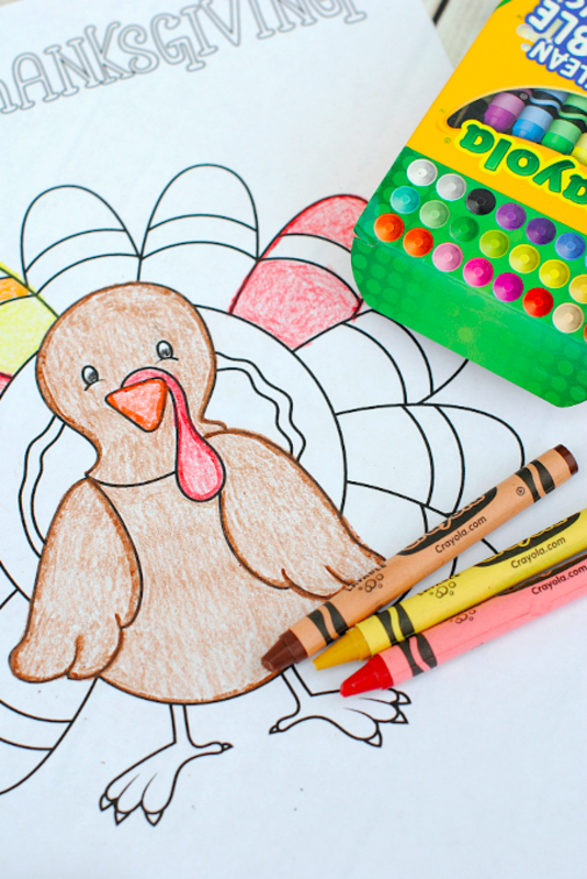 <p>Crazy Little Projects</p><p>Visit <a href="https://crazylittleprojects.com/thanksgiving-coloring-pages/" rel="nofollow noopener" target="_blank" data-ylk="slk:Crazy Little Projects;elm:context_link;itc:0;sec:content-canvas" class="link rapid-noclick-resp"><em>Crazy Little Projects</em></a> to get a free Thanksgiving-themed printable! It’s a simple activity, but will kids will love coloring it in while you’re cooking.</p>