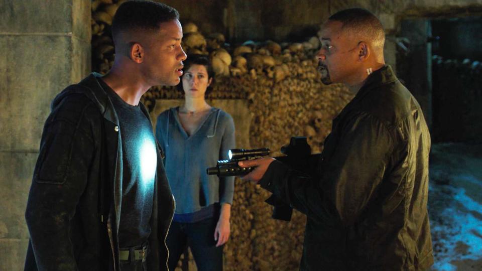 Will Smith comes face to face with his younger self in Ang Lee's new sci-fi movie 'Gemini Man'. (Credit: Paramount)