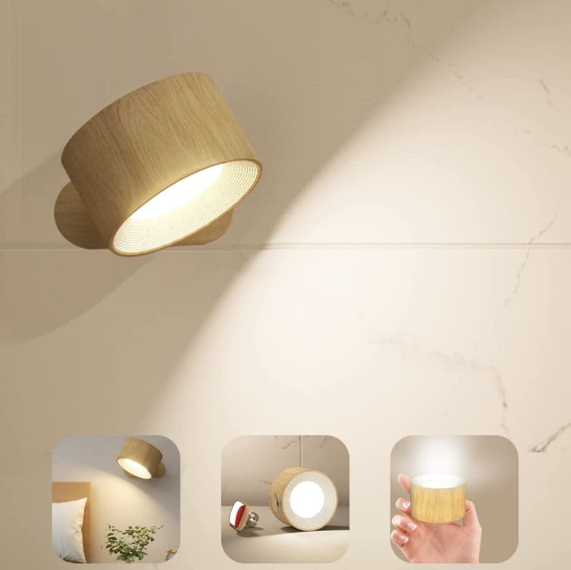 Koopala LED Wall Sconces with Rechargeable Battery