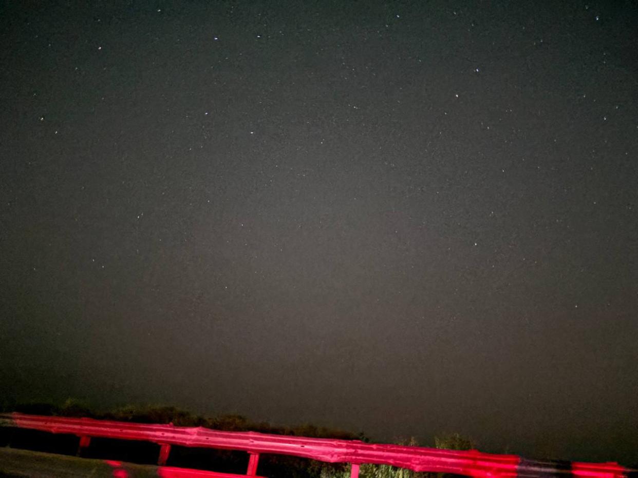 "You couldn't see anything." Photo of the night sky taken in South Florida on an iPhone camera, with a 10-second-long exposure.