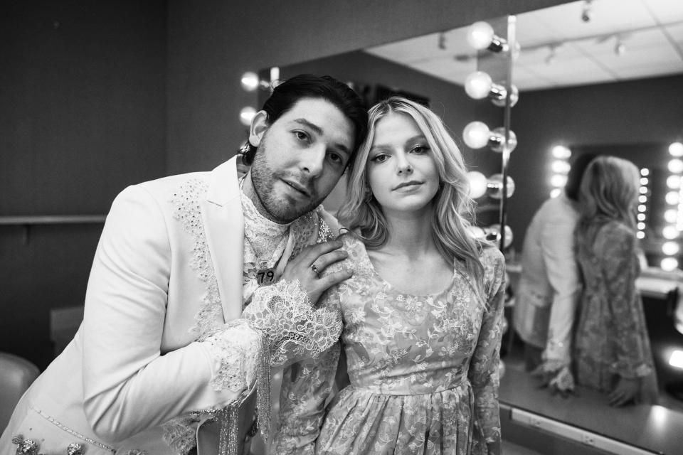 Sam Williams and Carter Faith, backstage, Grand Ole Opry, Feb. 10, 2024