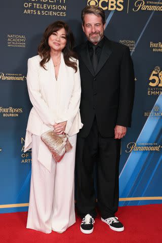 <p>Rodin Eckenroth/Getty</p> Valerie Bertinelli and Mike Goodnough.