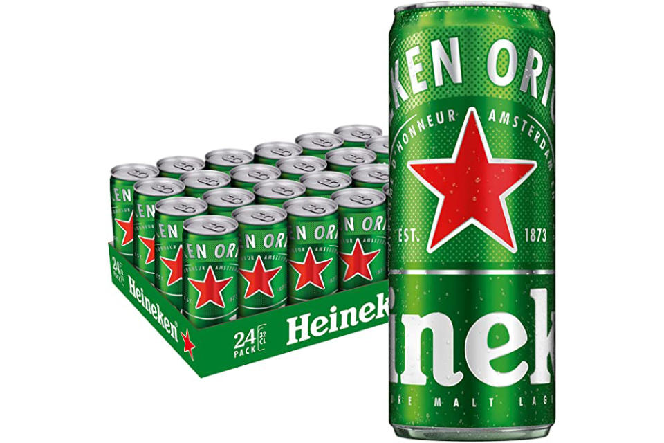 Heineken Lager Beer Can, 320ml (Pack of 24). (Photo: Amazon SG)