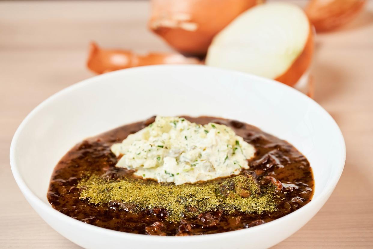 Shaya's Vidalia onion gumbo with potato salad recipe is a Vidalia-forward recipe created for the Kentucky Derby website through his partnership with the Vidalia Onion Committee. (Photo: Kentucky Derby)