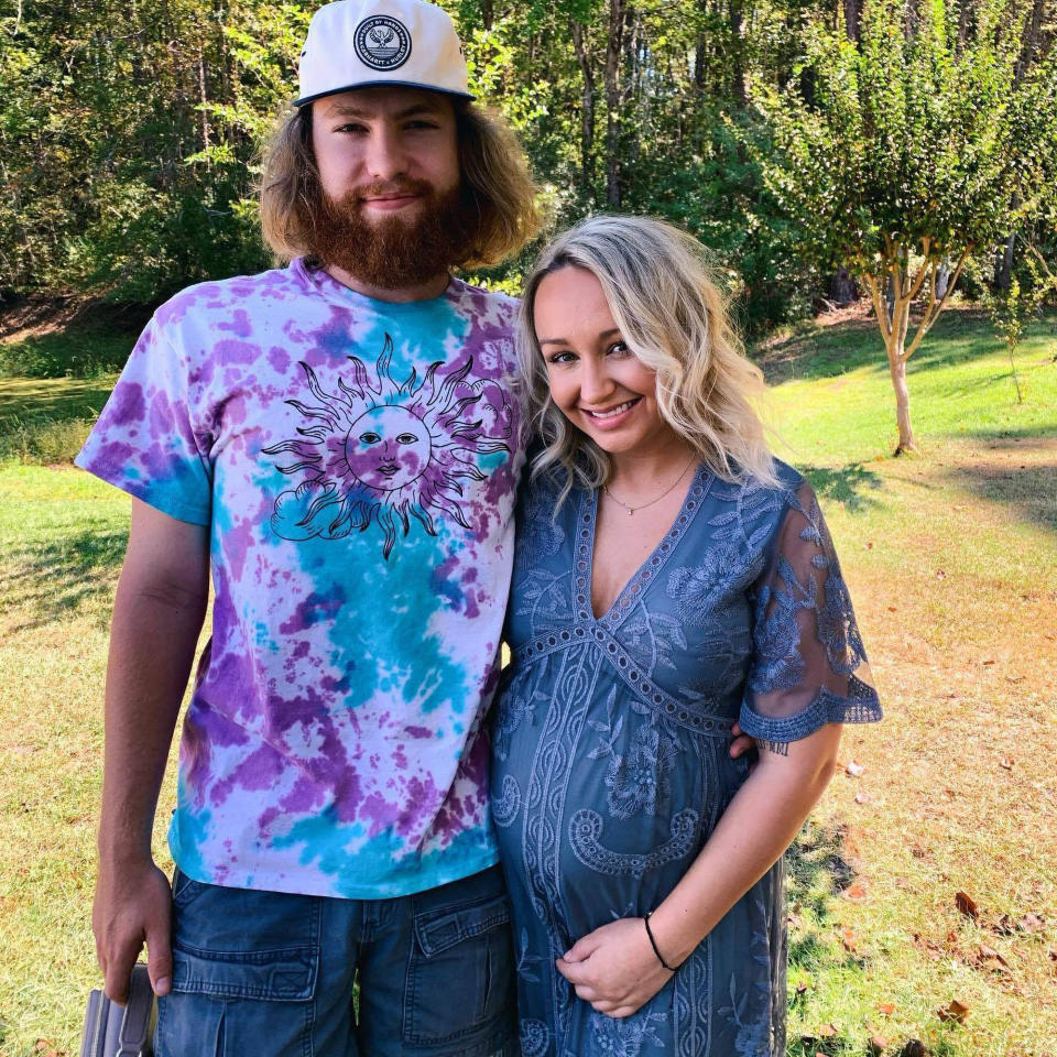 Dustin Walters, 25, pictured with child's mother Tori. Source: Newsflash/Instagram