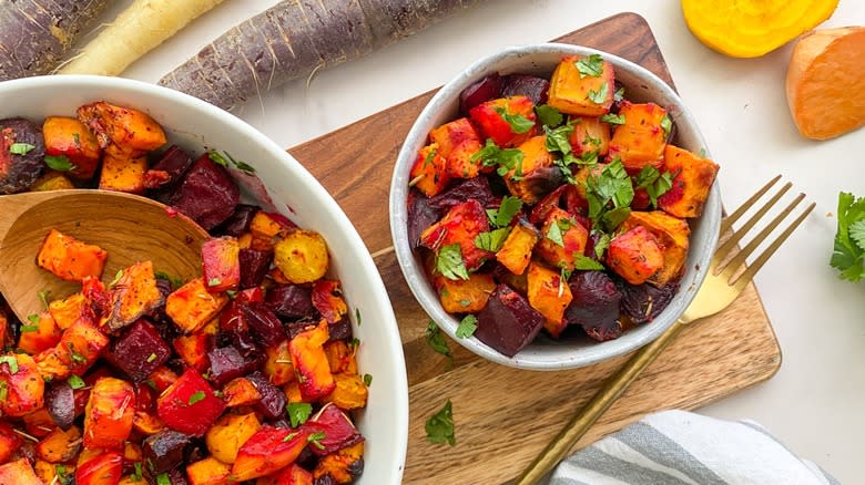 root vegetables in bowl