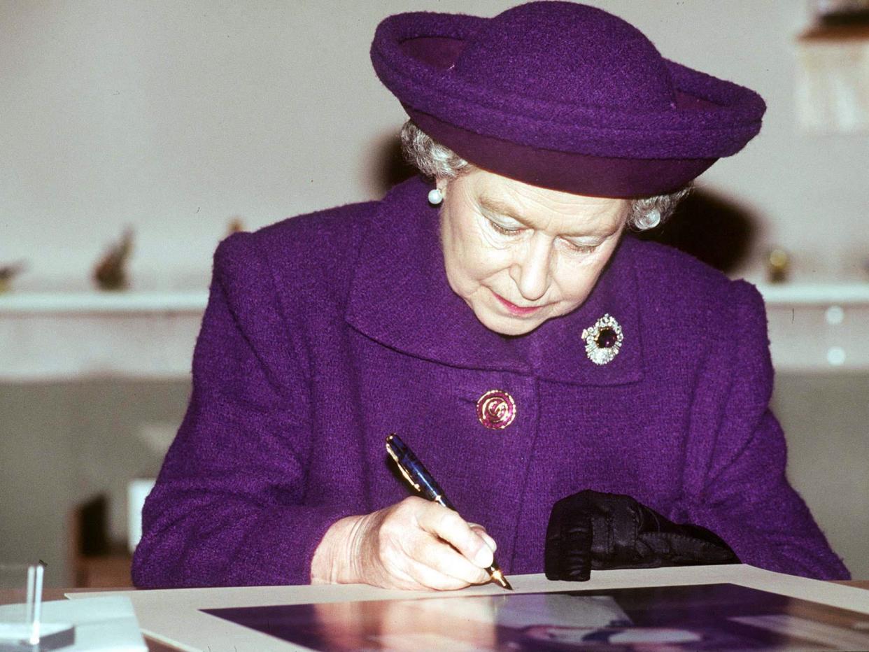 CROYDON, UNITED KINGDOM - FEBRUARY 16: The Queen In Croydon, Surrey (Photo by Tim Graham Photo Library via Getty Images)