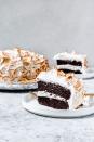 <p>Classic <a href="https://www.delish.com/cooking/recipe-ideas/recipes/a51921/best-buttercream-frosting-recipe/" rel="nofollow noopener" target="_blank" data-ylk="slk:buttercream;elm:context_link;itc:0;sec:content-canvas" class="link ">buttercream</a> is great and all, but have you ever had Italian meringue? The not too sweet frosting pairs well with the rich <a href="https://www.delish.com/cooking/a27750610/homemade-chocolate-cake-recipe/" rel="nofollow noopener" target="_blank" data-ylk="slk:chocolate cake;elm:context_link;itc:0;sec:content-canvas" class="link ">chocolate cake</a> and looks great swirled <em>or</em> toasted on the outside. Pipe it on to make pretty swirls and rosettes, or use a kitchen torch for a <a href="https://www.delish.com/cooking/recipe-ideas/g2782/smores/" rel="nofollow noopener" target="_blank" data-ylk="slk:s'mores;elm:context_link;itc:0;sec:content-canvas" class="link ">s'mores</a> vibe.</p><p>Get the <strong><a href="https://www.delish.com/cooking/recipe-ideas/a33849940/marshmallow-cake-recipe/" rel="nofollow noopener" target="_blank" data-ylk="slk:Marshmallow Cake recipe;elm:context_link;itc:0;sec:content-canvas" class="link ">Marshmallow Cake recipe</a></strong>.</p>