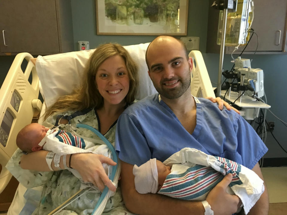 Instead they welcomed twins. Photo: Mega