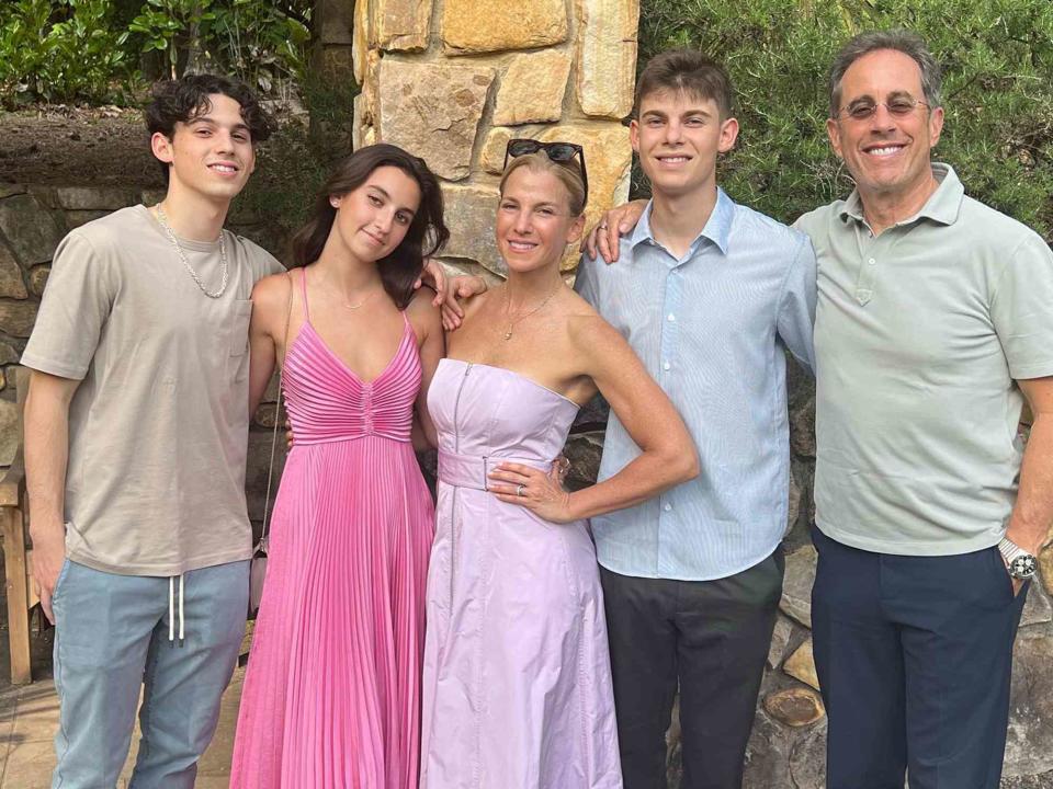 <p>Jessica Seinfeld Instagram</p> Jerry Seinfeld and Jessica Seinfeld with their kids, Julian, Sascha and Shepherd